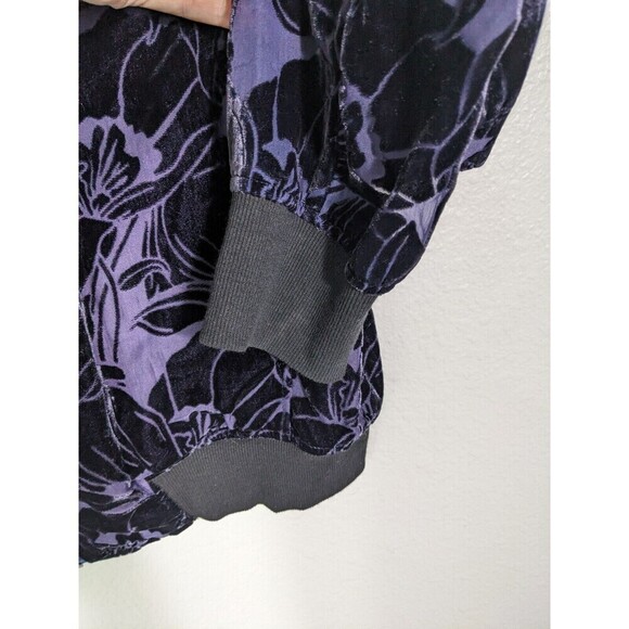 Neiman Marcus Mesh Floral Velvet Bomber Jacket Size Medium‎ - Picture 6 of 9